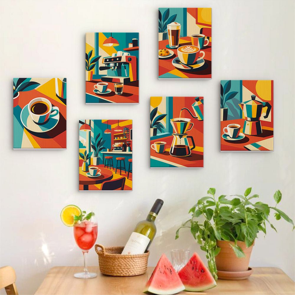 Cubist Coffee mini painting set