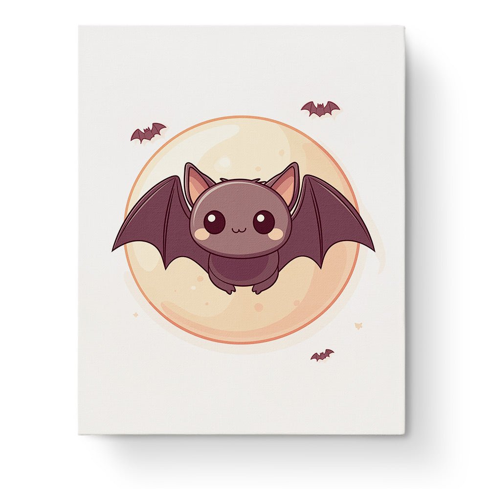 Cute Bat in Moonlight - Halloween - Judy Paint