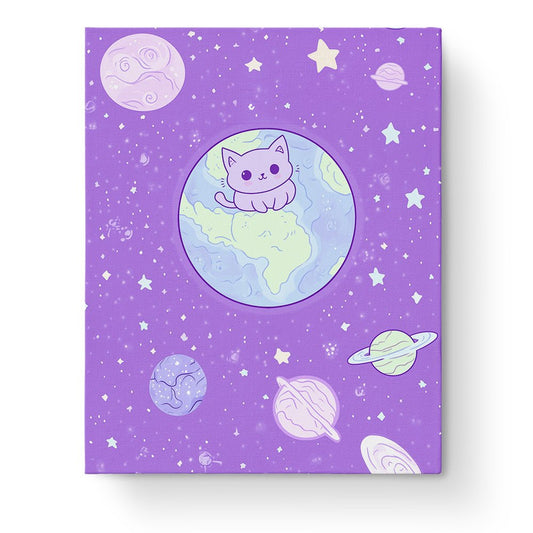 Cute Space Cat - Galaxies - Judy Paint