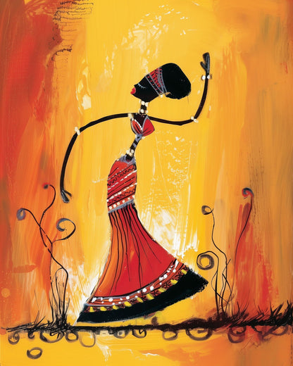 Dancing African Beauty - Judy Paint