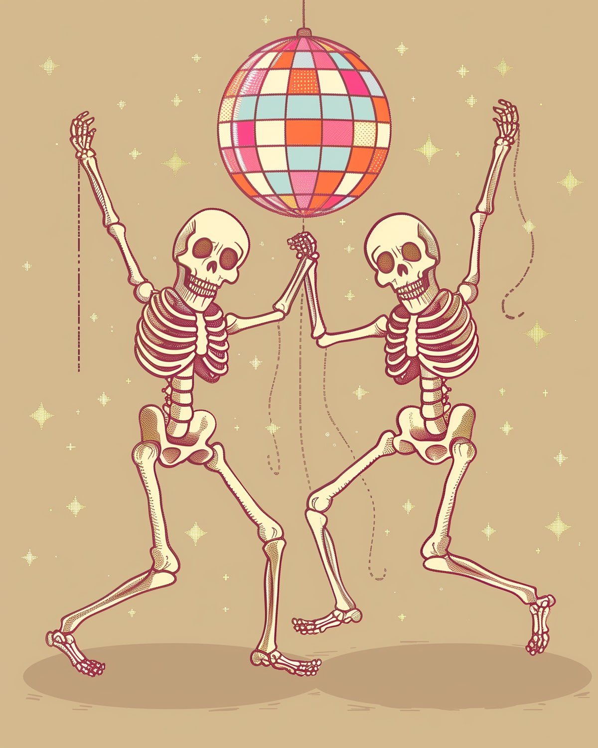 Dancing Bones - Skeleton - Judy Paint