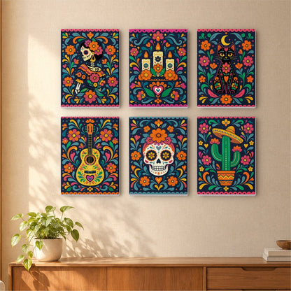 Day of the Dead mini painting set