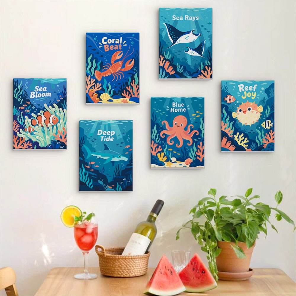 Deep Blue Reef mini painting set