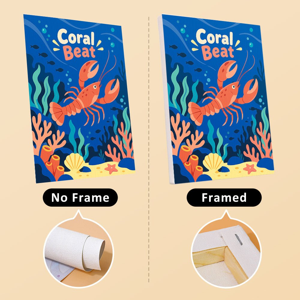 No frame vs. framed canvas