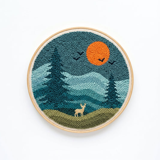 Deer Twilight - Circle Edition - Judy Paint