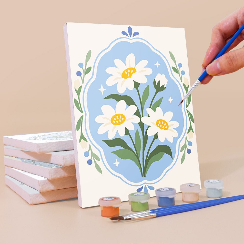 Delft Blue Florals mini painting set