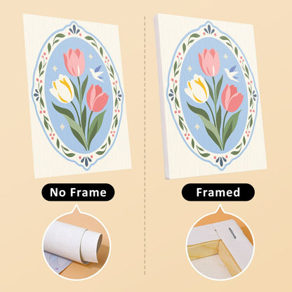 No frame vs. framed canvas