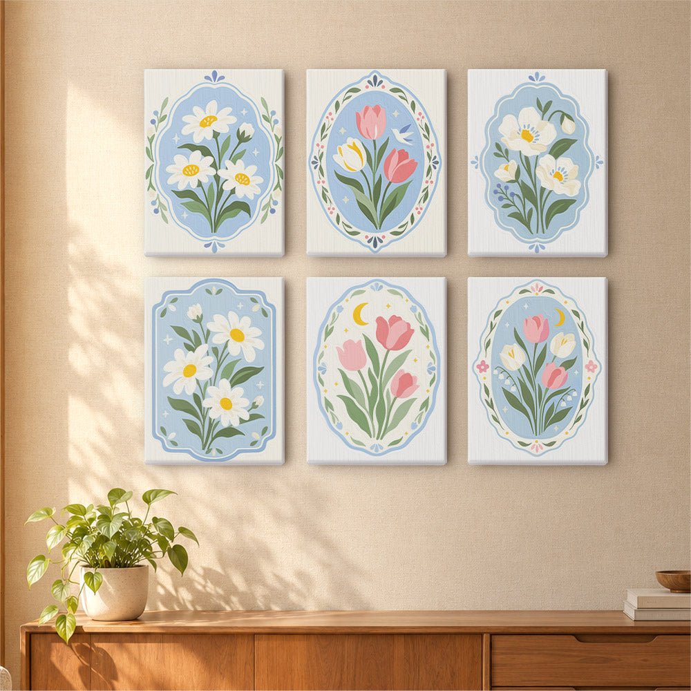 Delft Blue Florals mini painting set