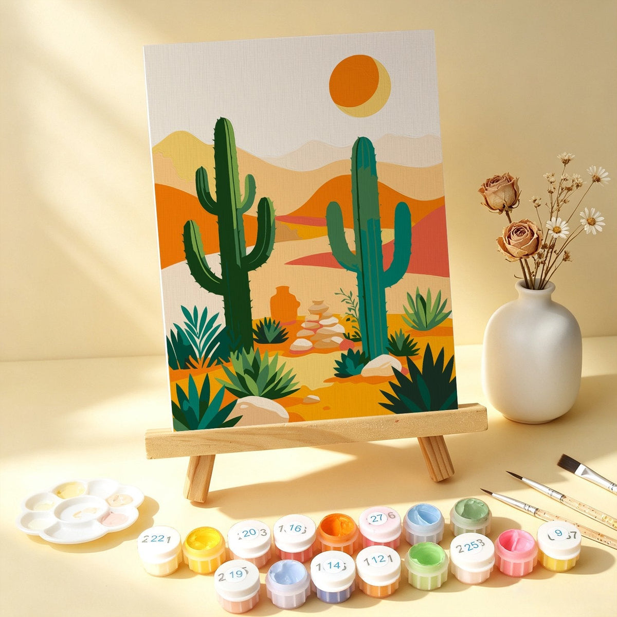 Desert Botanicals – Set of 6 Mini Paintings - Judy Paint