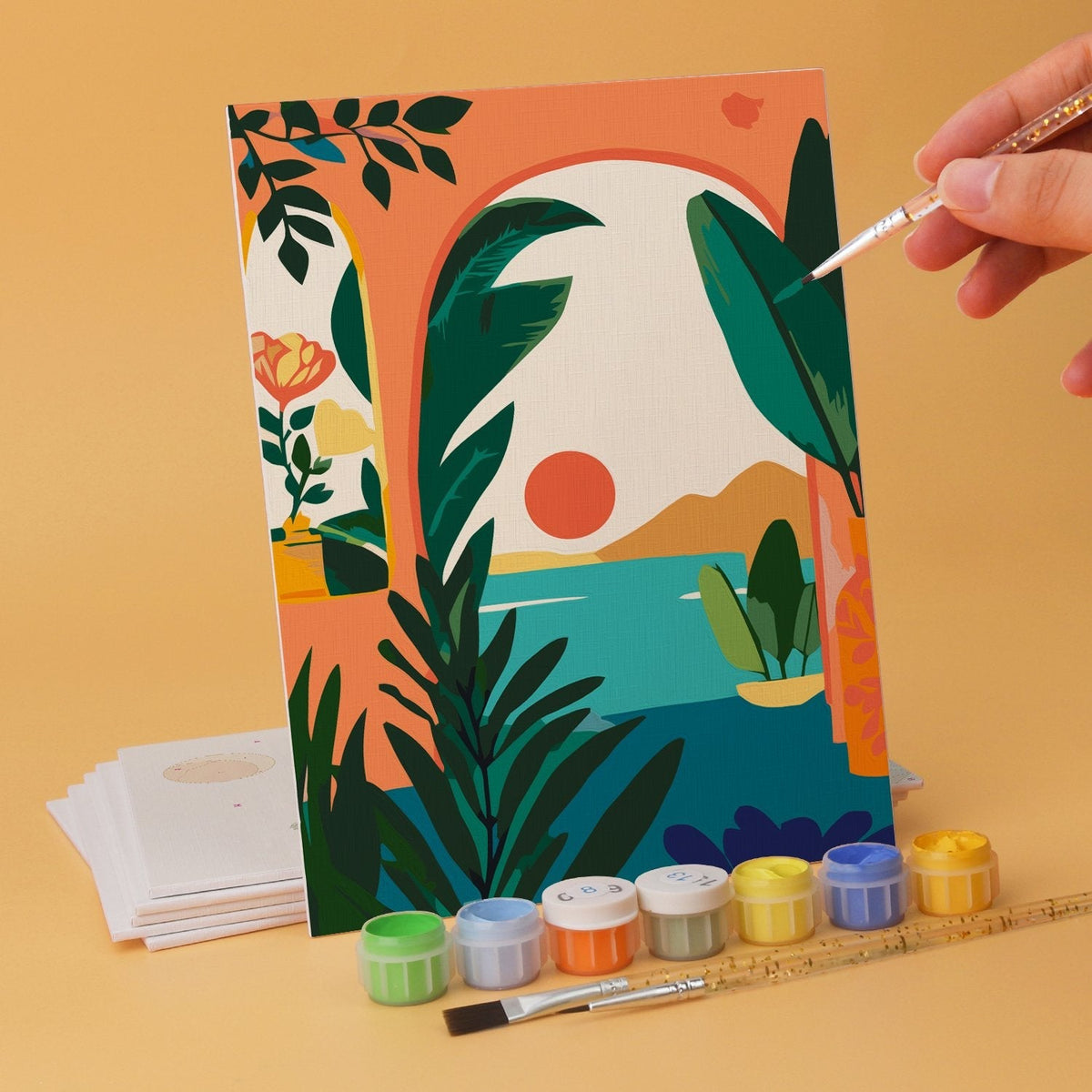 Desert Botanicals – Set of 6 Mini Paintings - Judy Paint