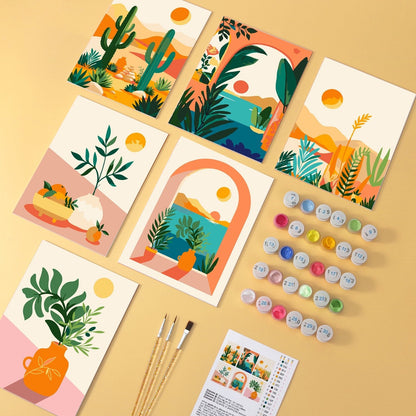 Desert Botanicals – Set of 6 Mini Paintings - Judy Paint