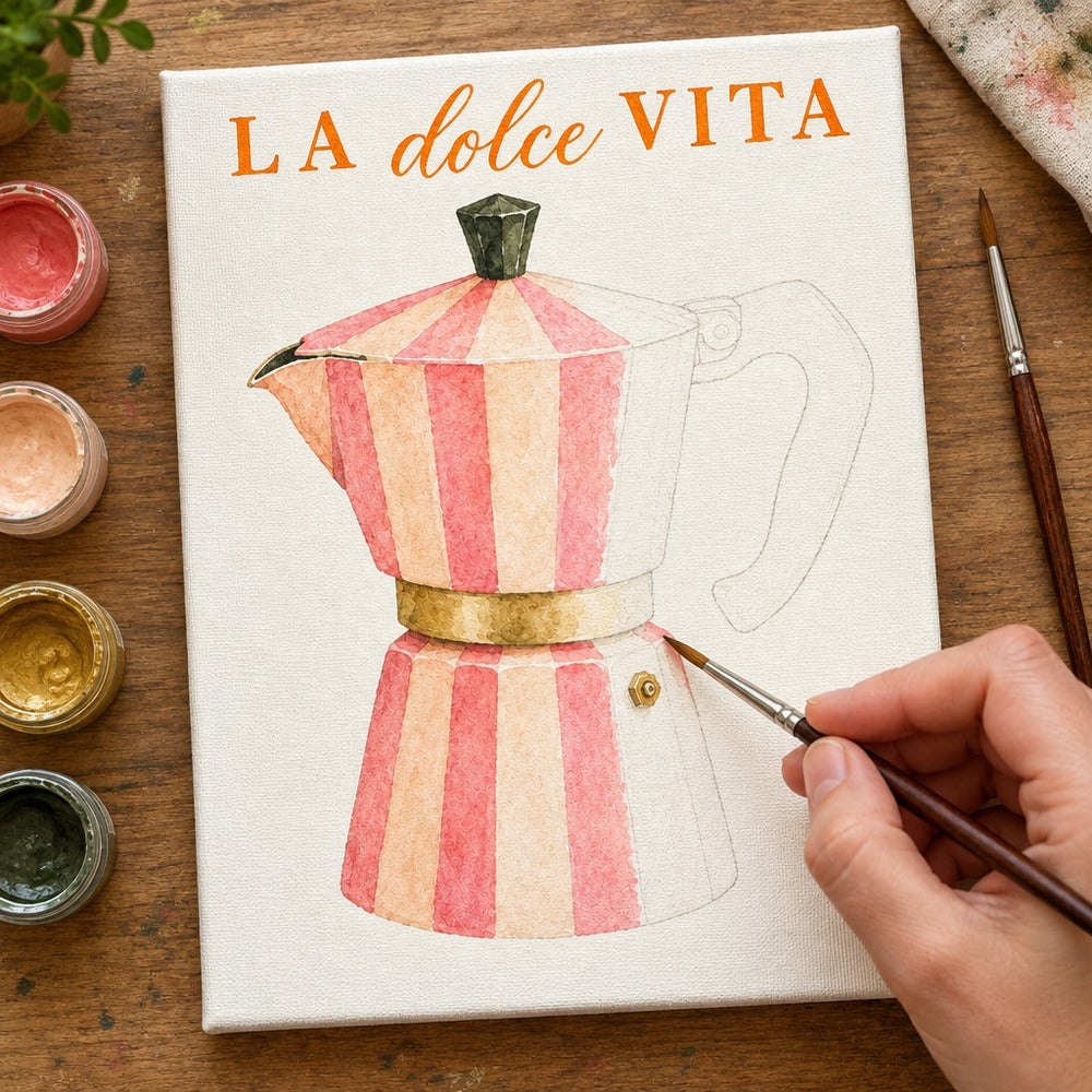 Painting the Dolce Vita Summer mini canvases