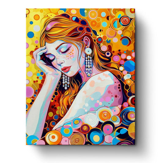 Dreamy Circles Portrait - Bohemian Vibes - Judy Paint