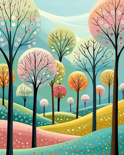 Dreamy Forest Landscape - Bohemian Vibes - Judy Paint