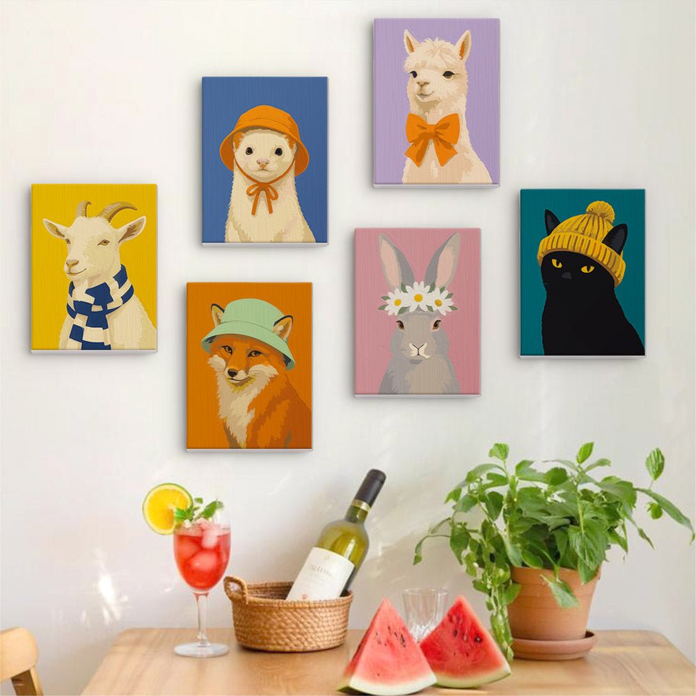Dressed-Up Animals mini painting set