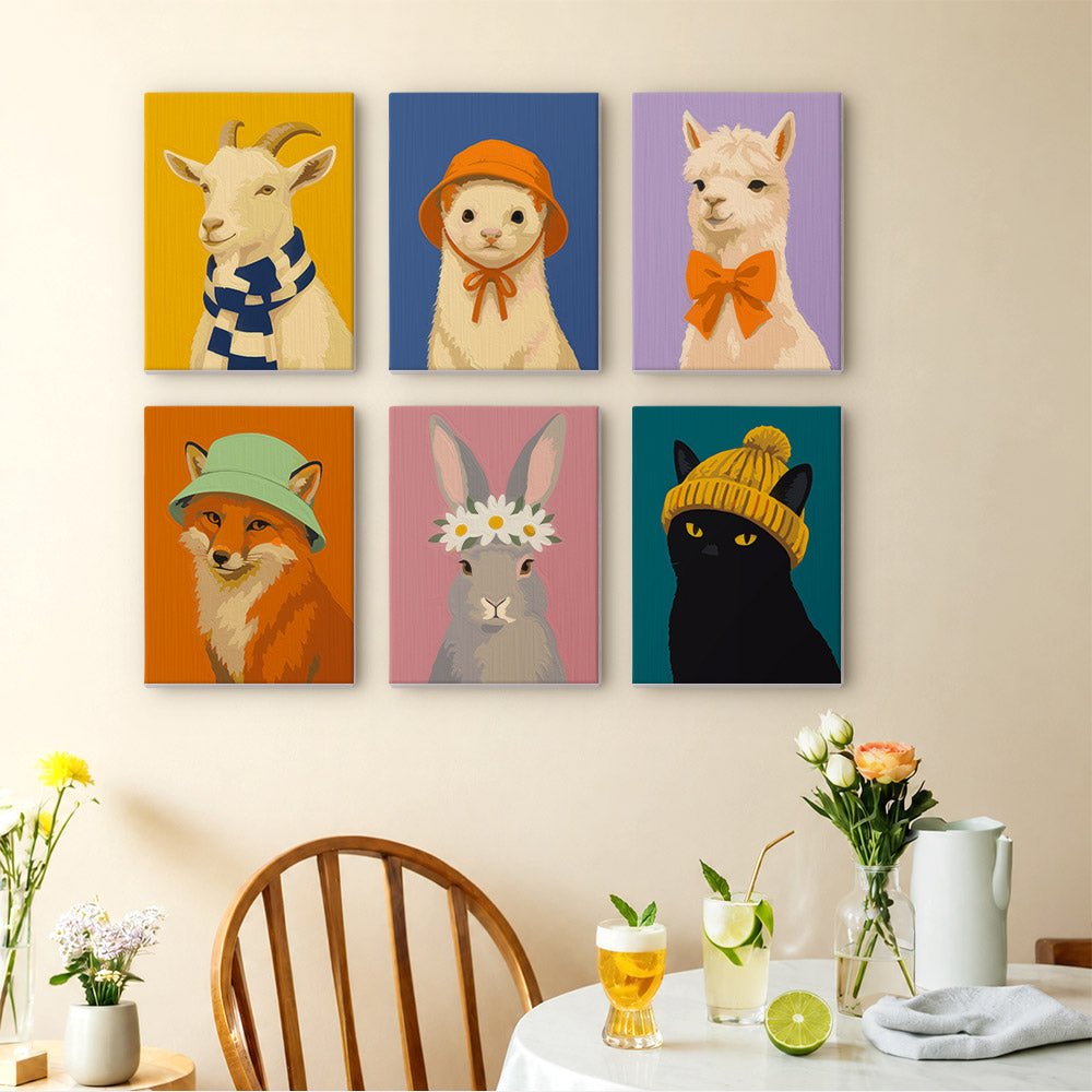 Dressed-Up Animals mini painting set