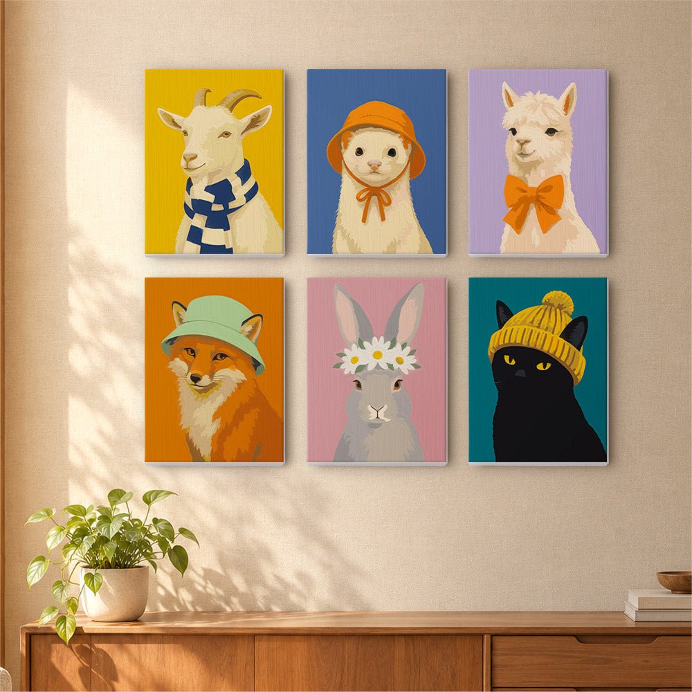 Dressed-Up Animals mini painting set