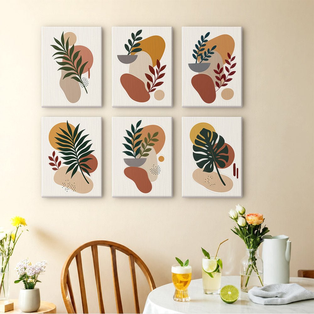 Earthy Leaves mini painting set