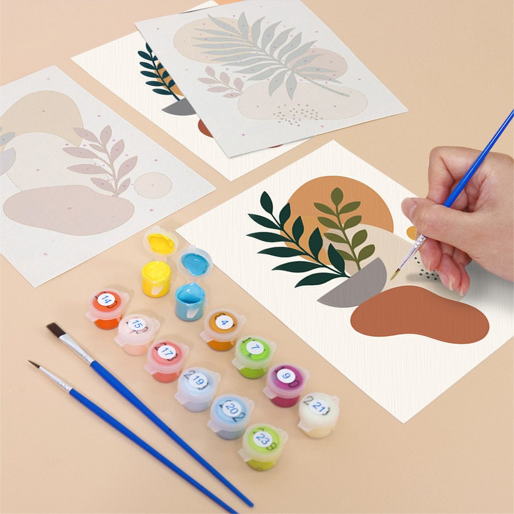 Earthy Leaves mini painting set