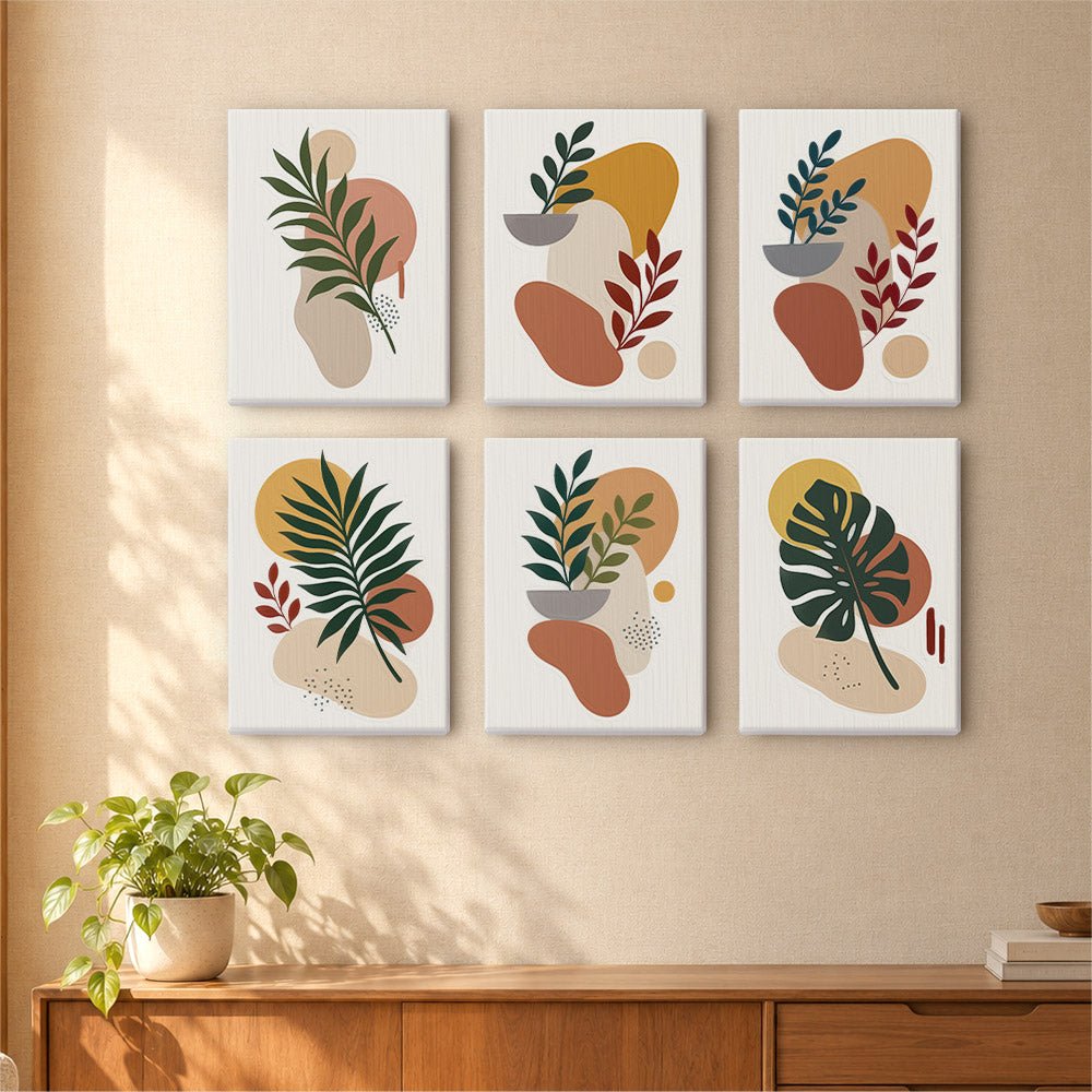 Earthy Leaves mini painting set