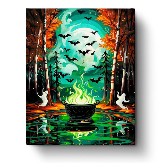 Enchanted Forest Cauldron - Halloween - Judy Paint