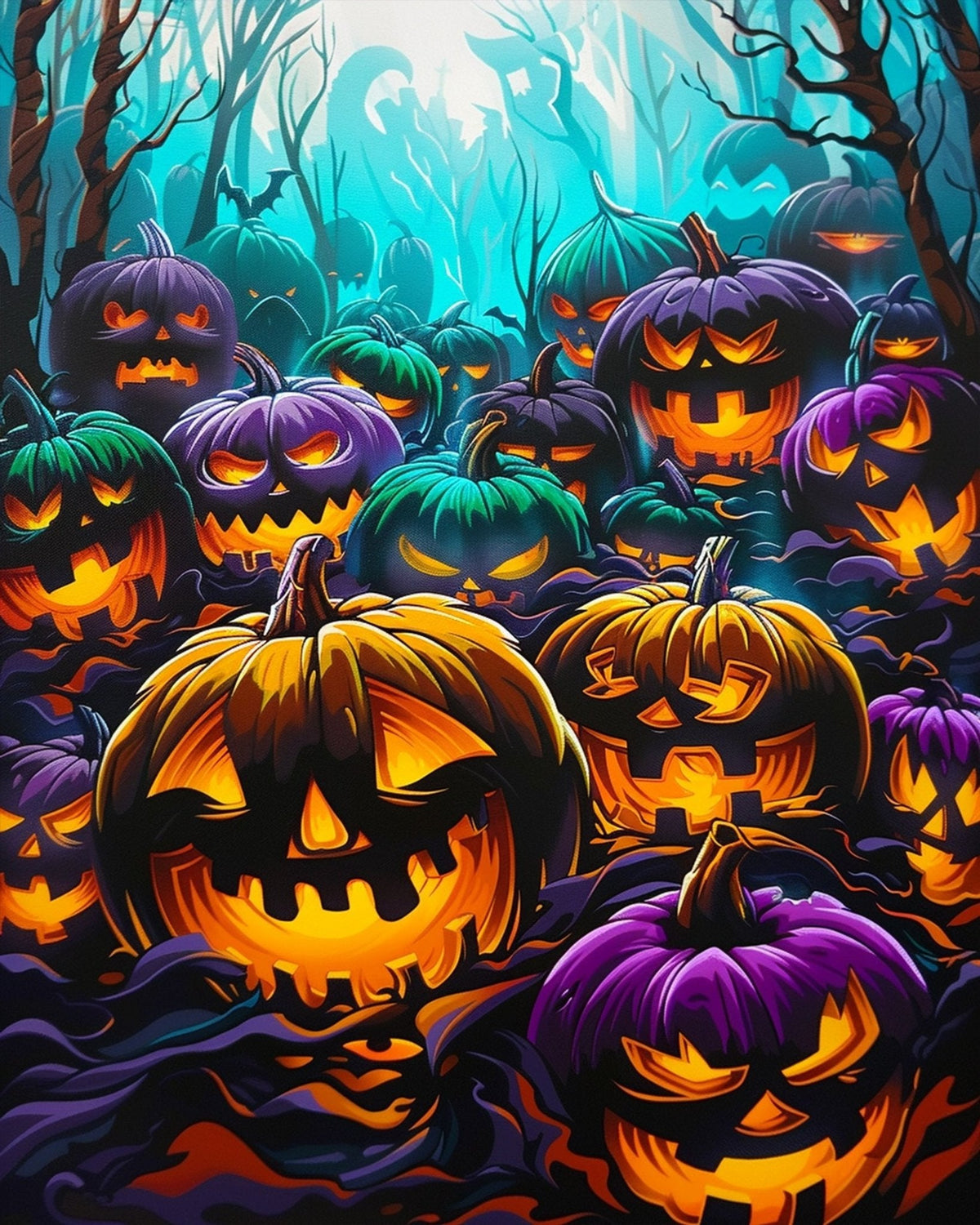 Enchanted Jack - O' - Lanterns - Halloween - Judy Paint