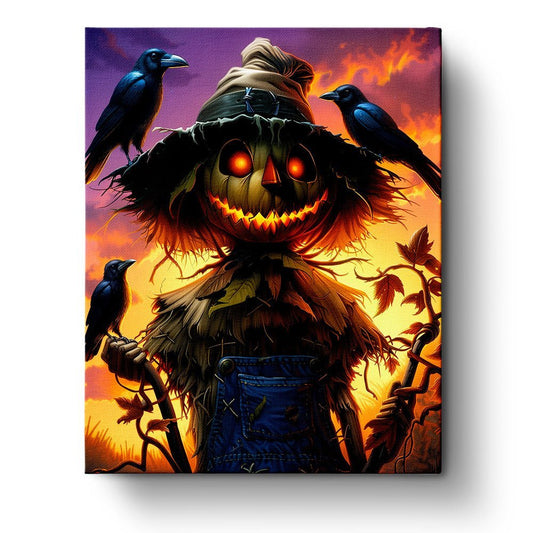 Enchanted Scarecrow Scene - Halloween - Judy Paint