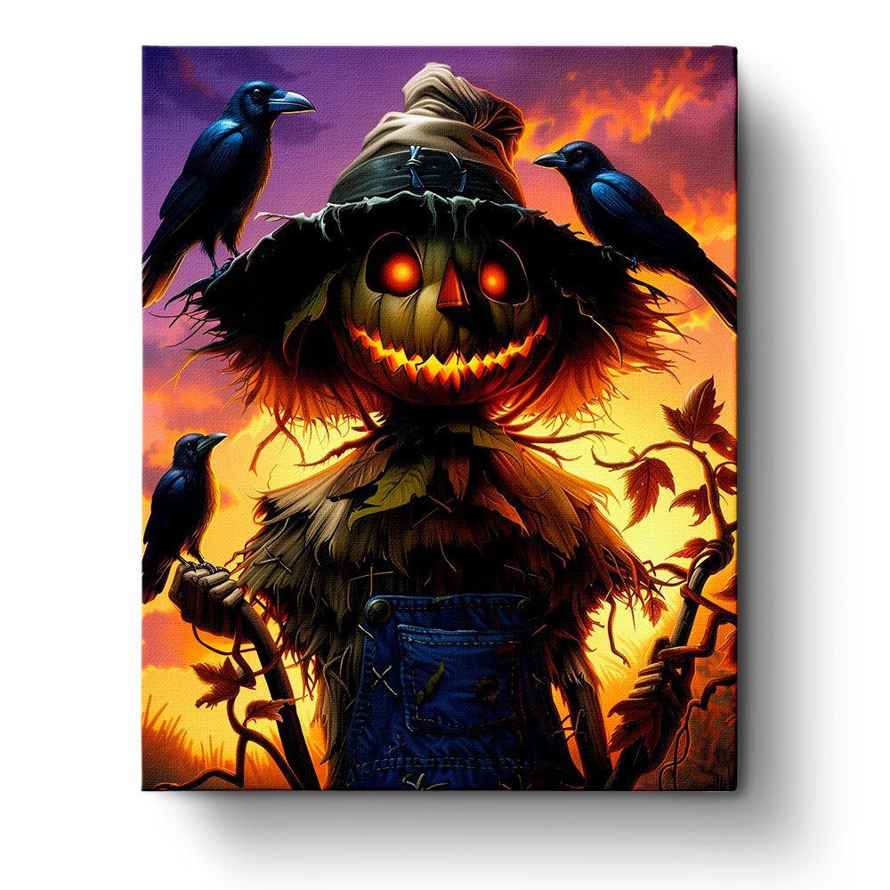 Enchanted Scarecrow Scene - Halloween - Judy Paint