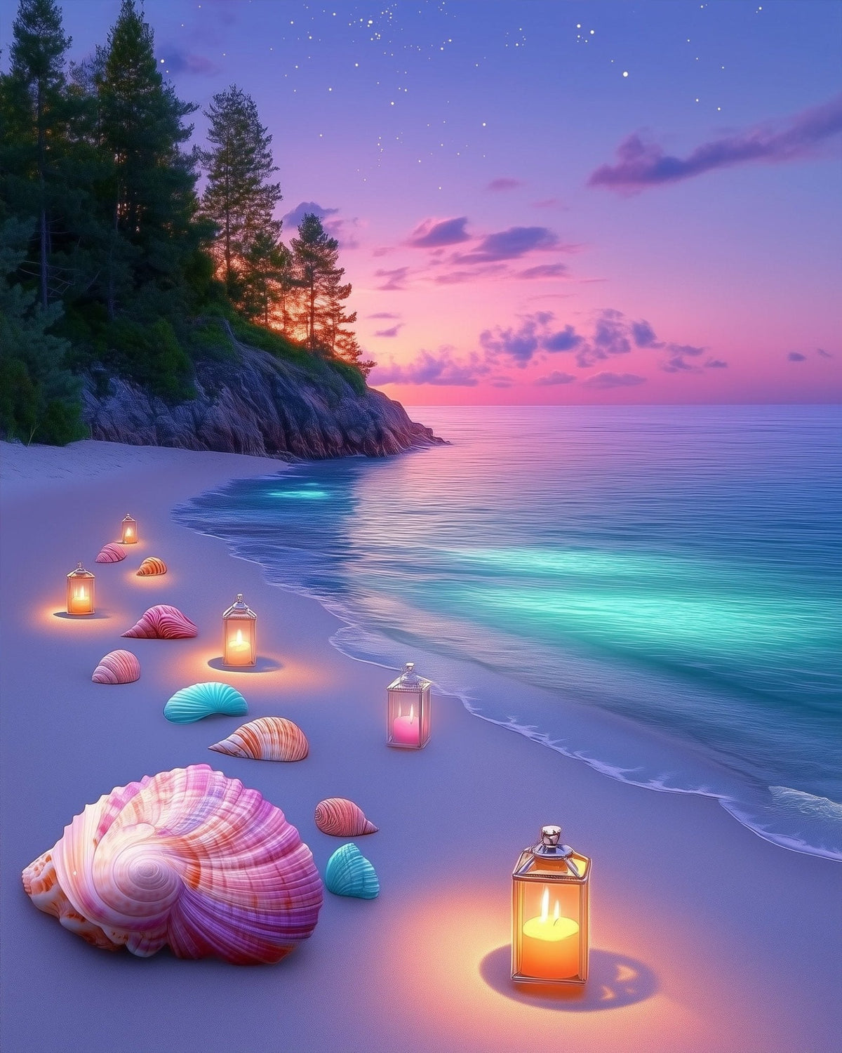 Enchanting Beach Sunset - Sea Landscape - Judy Paint