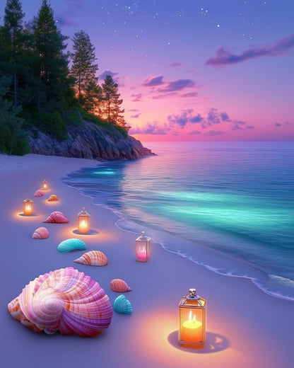 Enchanting Beach Sunset - Sea Landscape - Judy Paint