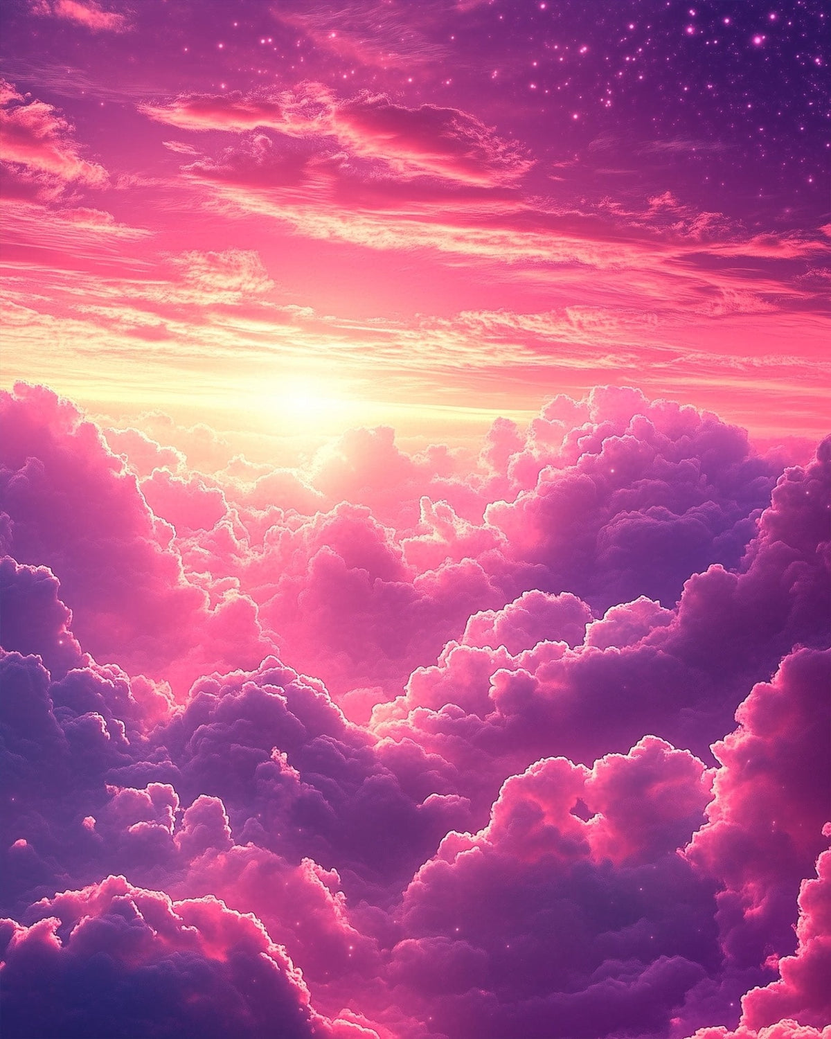 Ethereal Sunset Clouds - Galaxies - Judy Paint