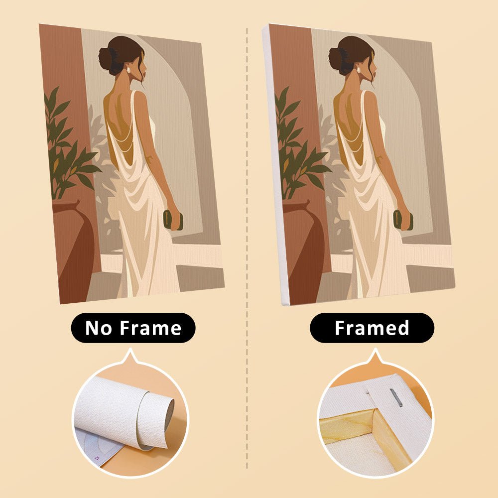 No frame vs. framed canvas