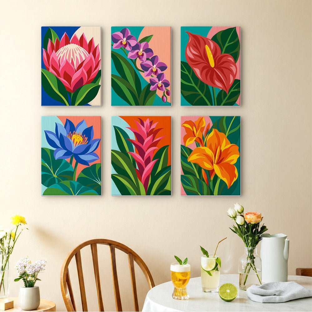 Exotic Blooms mini painting set