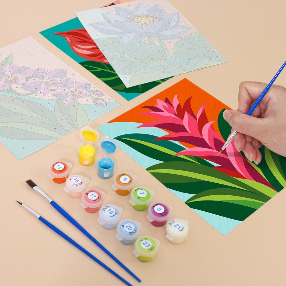 Exotic Blooms mini painting set