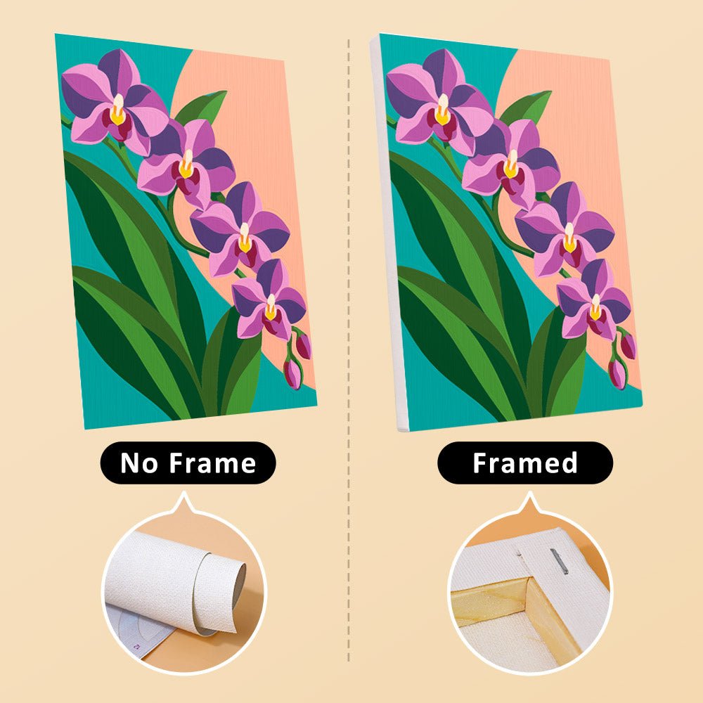 No frame vs. framed canvas