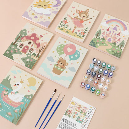 Everything in the Fairytale Nursery mini painting kit