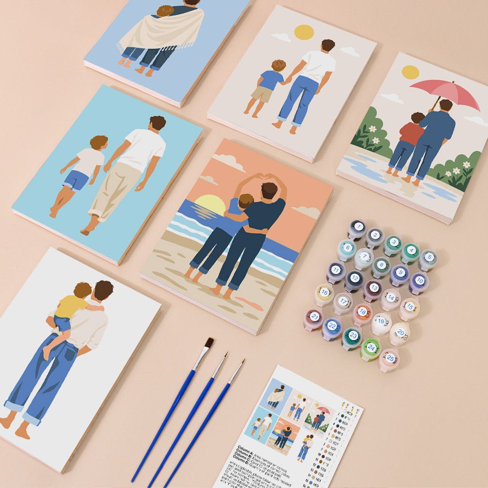 Everything in the Family Moments mini painting kit