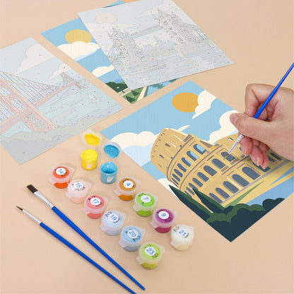 Famous Landmarks mini painting set