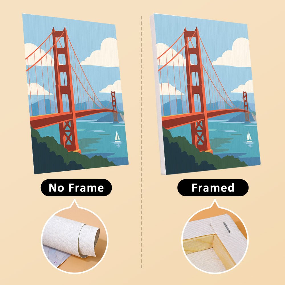 No frame vs. framed canvas