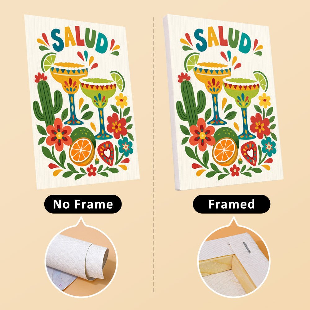 No frame vs. framed canvas