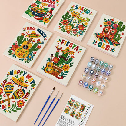 Everything in the Fiesta Time mini painting kit
