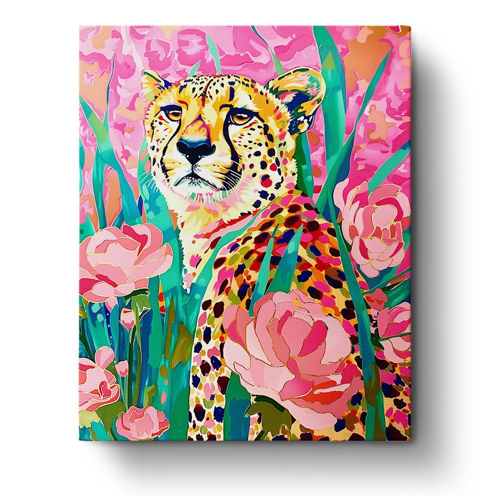 Floral Cheetah - Abstract Animals - Judy Paint