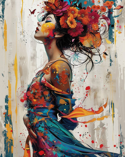 Floral Spirit Reflection - Bohemian Vibes - Judy Paint
