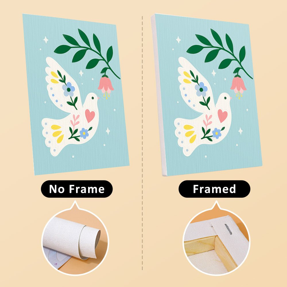 No frame vs. framed canvas