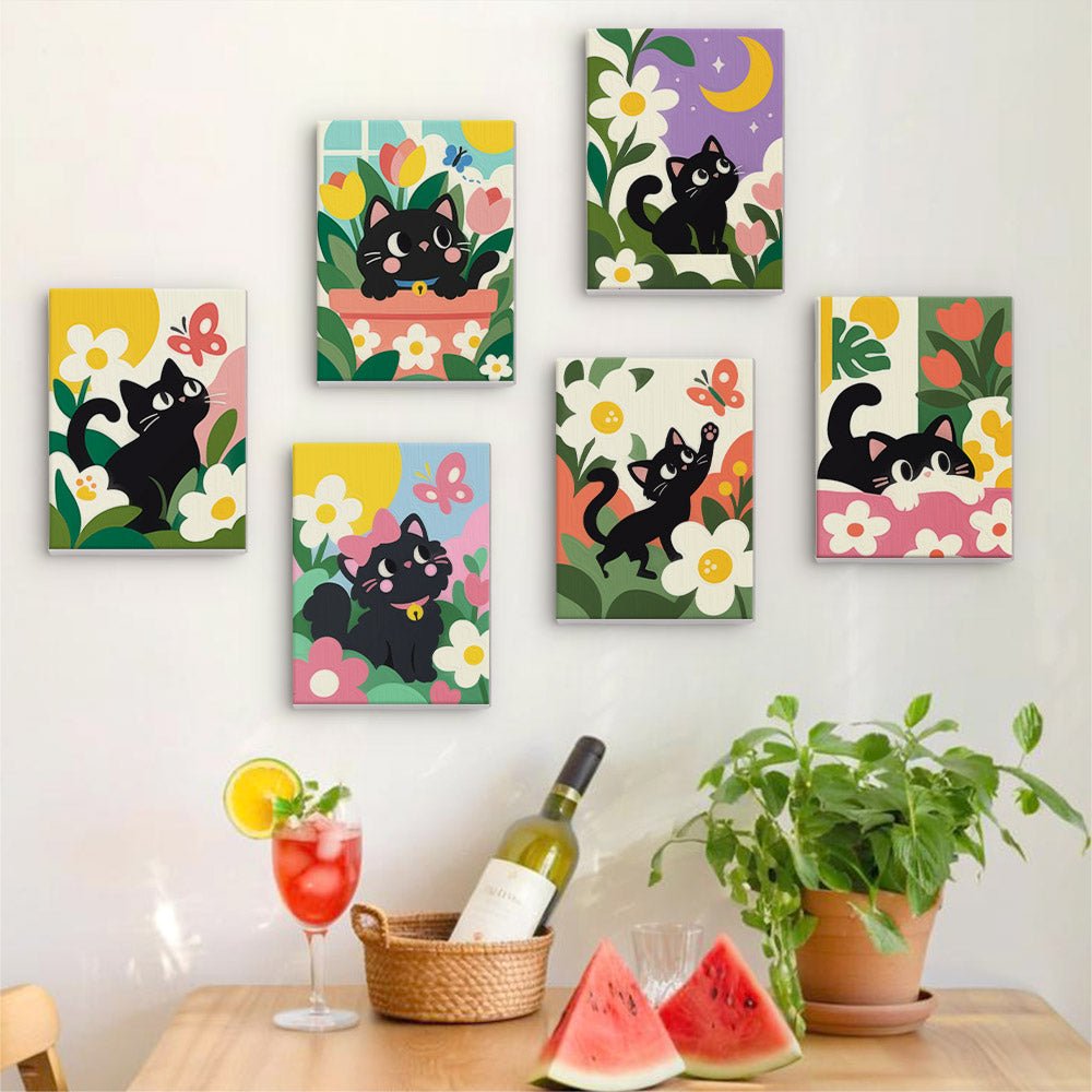 Flower Field Cats mini painting set