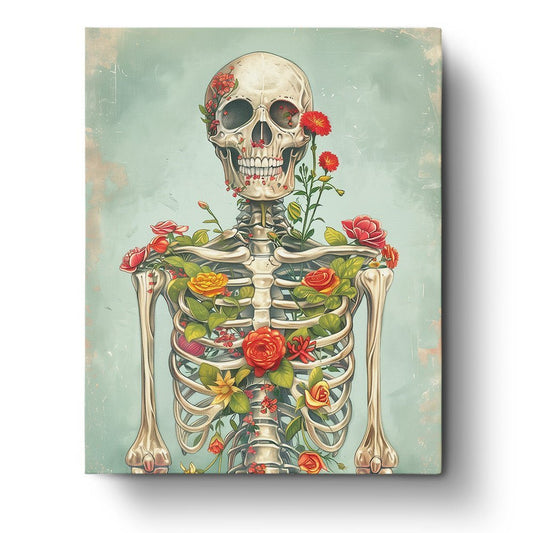 Flowering Remains - Skeleton - Judy Paint