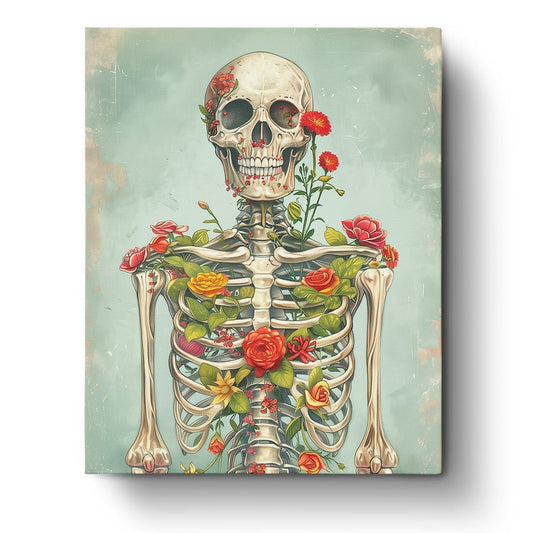 Flowering Remains - Skeleton - Judy Paint