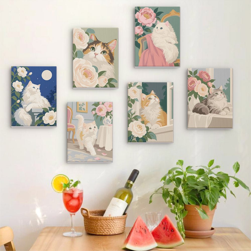 Fluffy Cat Cuddles mini painting set