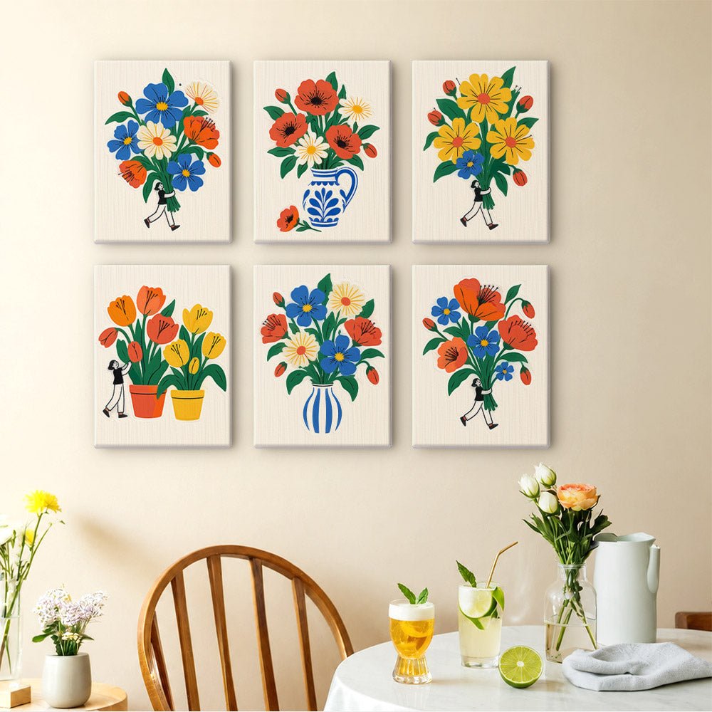 Folk Art Bouquets mini painting set