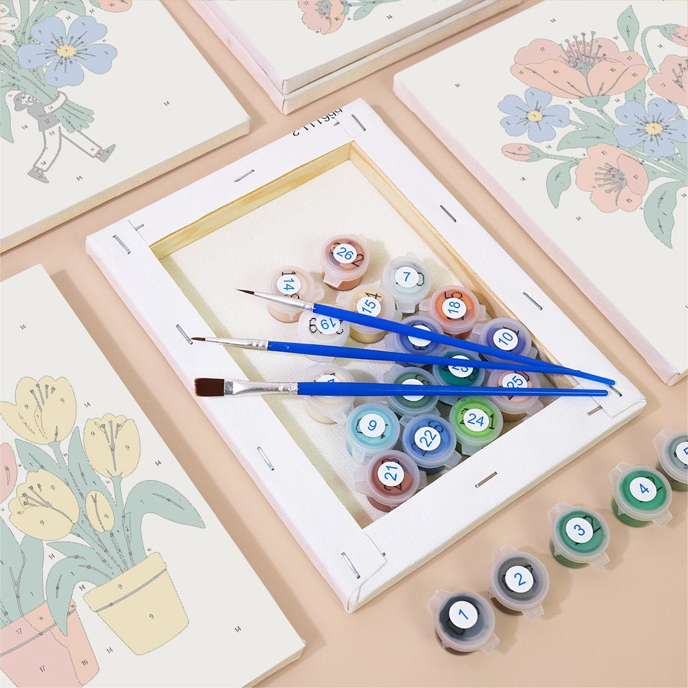 Folk Art Bouquets mini painting set